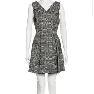 Elegant Black and White Patterned Dress